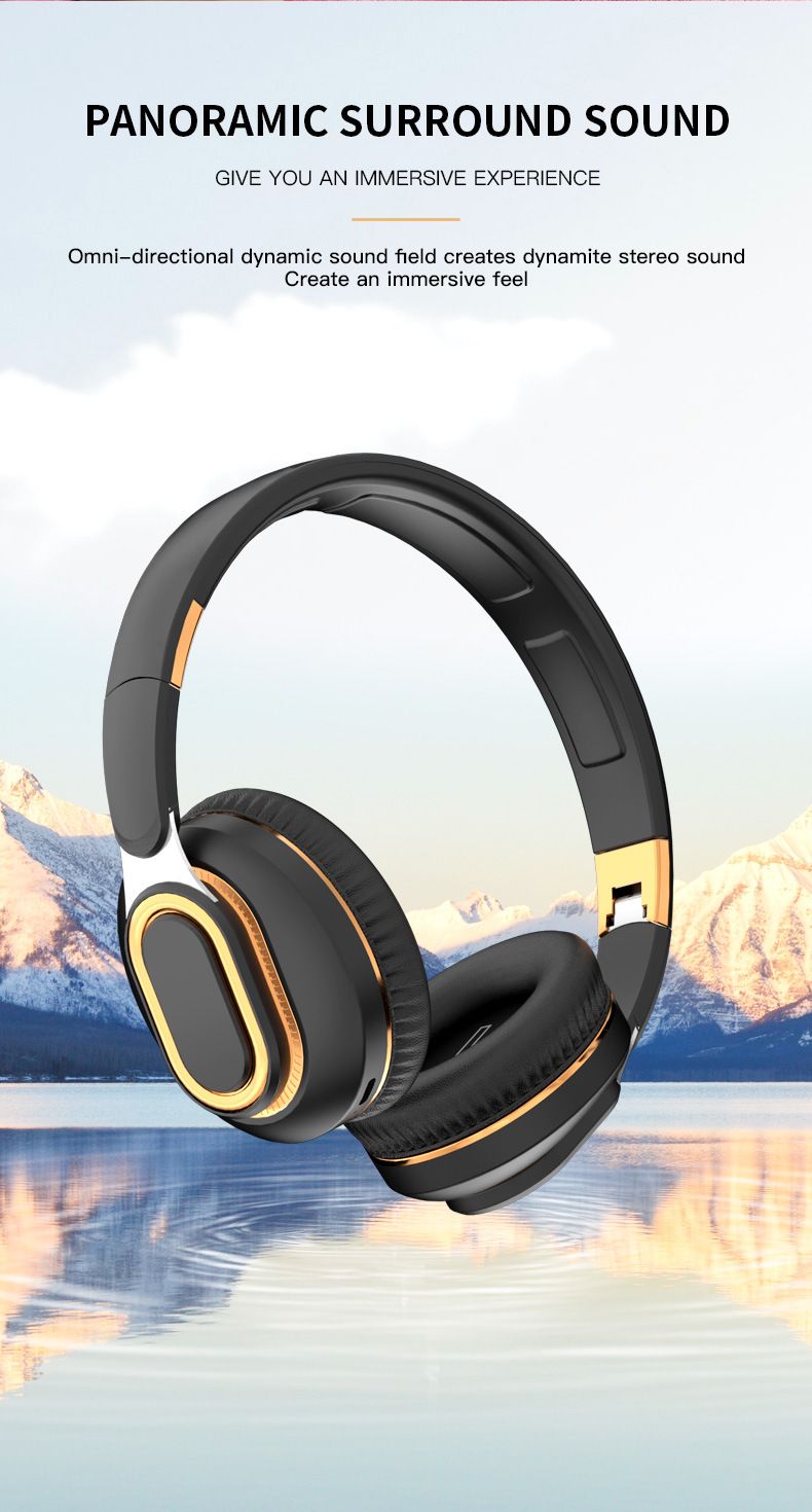 Nuove cuffie, bassi potenti, grandi paraorecchie, alta qualità del suono, cuffie Bluetooth, batteria a lunga durata_voghion.com