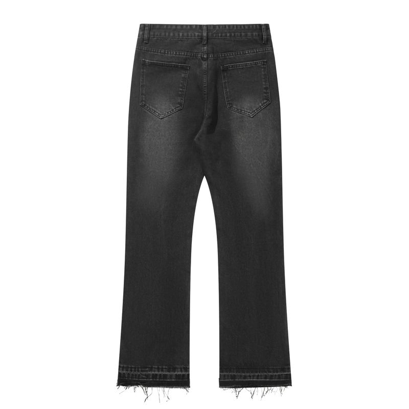 Herenkleding American Cleanfit Black Tassel 507 Jeans Vintage Washed Distressed Broek_voghion.com