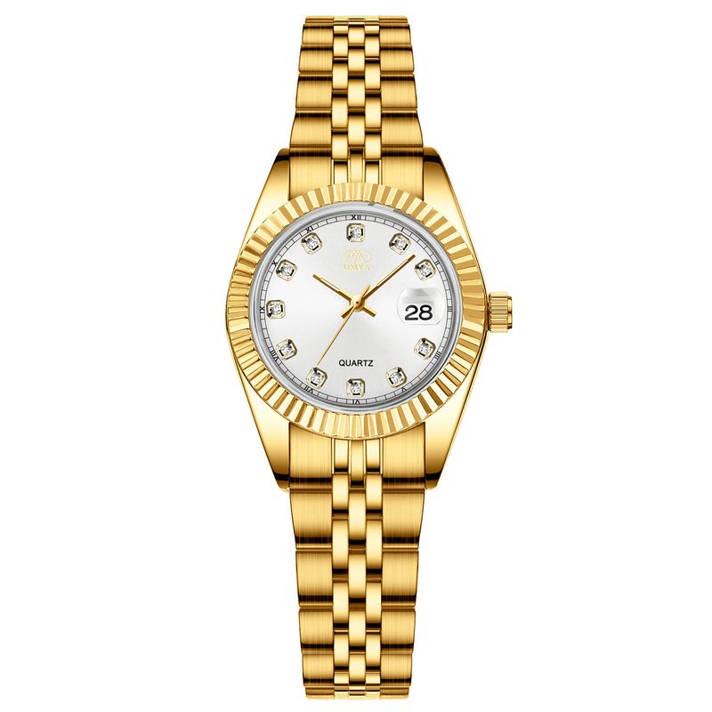 Reloj de cuarzo genuino para mujer, resistente al agua, con calendario_voghion.com