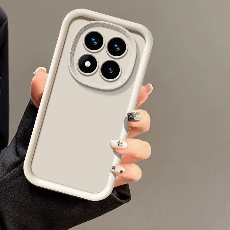 Solid Color Camera Lens Silicone Case For Xiaomi Redmi Note 14 Pro Plus 4G 5G Funda Back Cover_voghion.com