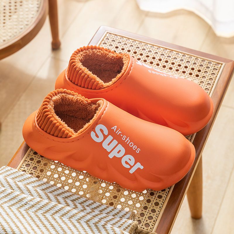 MTX Winter Neue Hausschuhe Mit Dicker Sohle Für Herren, Modische, Lässige, Wasserdichte, Rutschfeste Baumwollschuhe Mit Weicher Sohle Für Damen_voghion.com