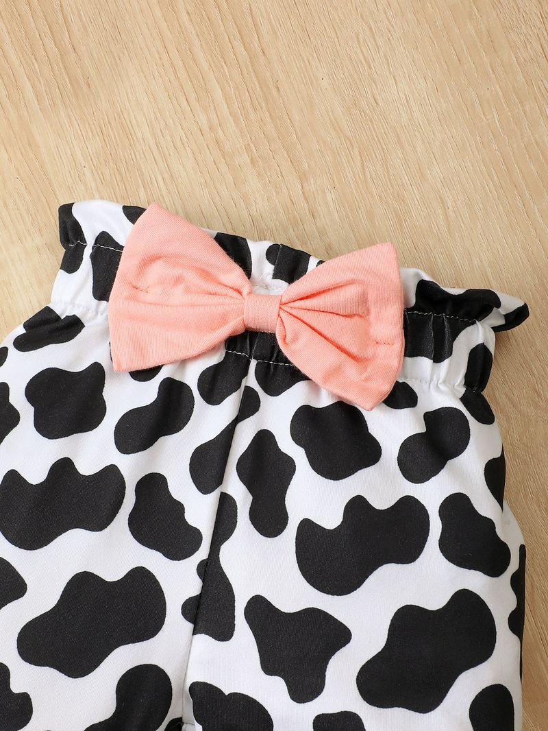 Roupas infantis, macacão de algodão com manga comprida e calça justa com estampa de leopardo, primavera e outono_voghion.com