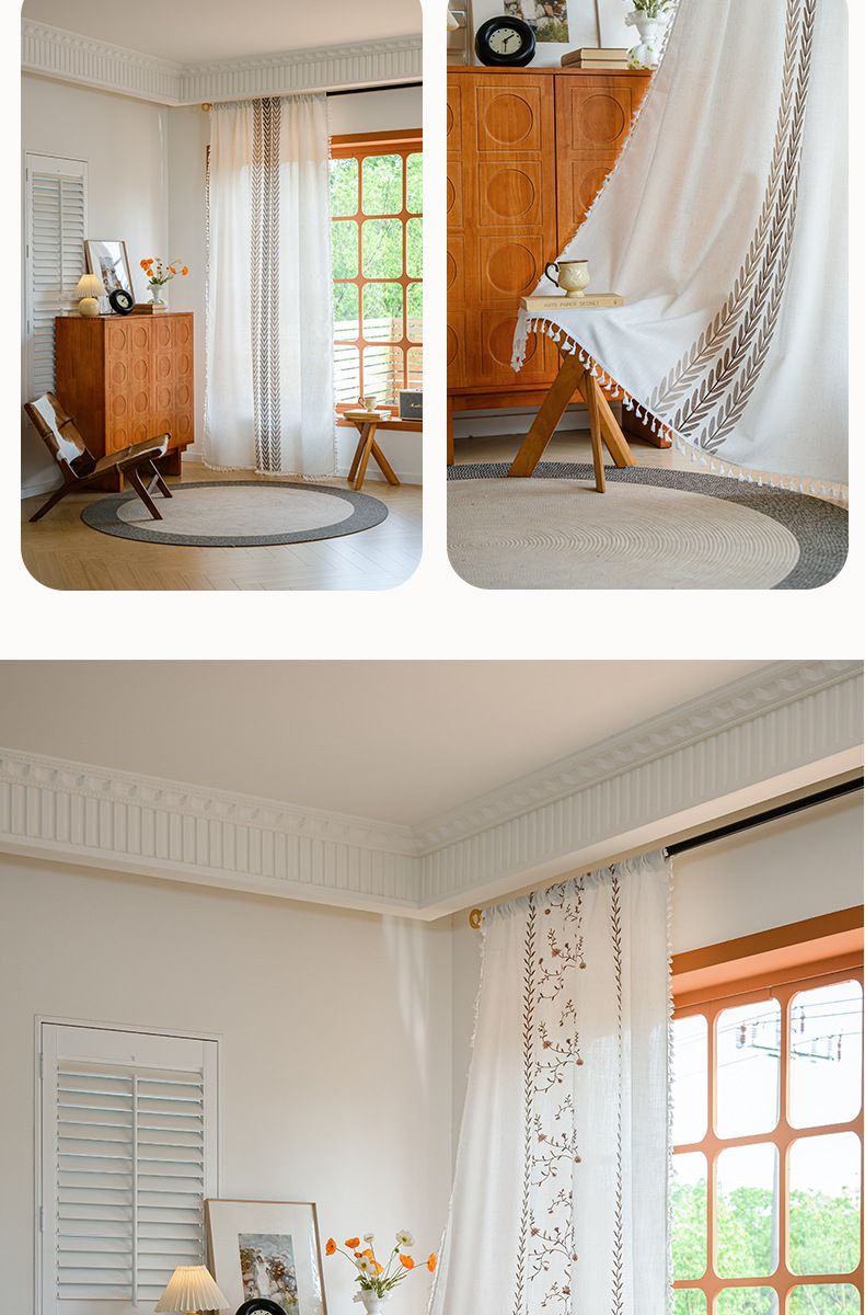 Cotton And Linen Semi Blackout Curtains Simple Modern Small Short Curtains Bay Window Curtains Kitchen Balcony Bedroom Partition Decoration_voghion.com