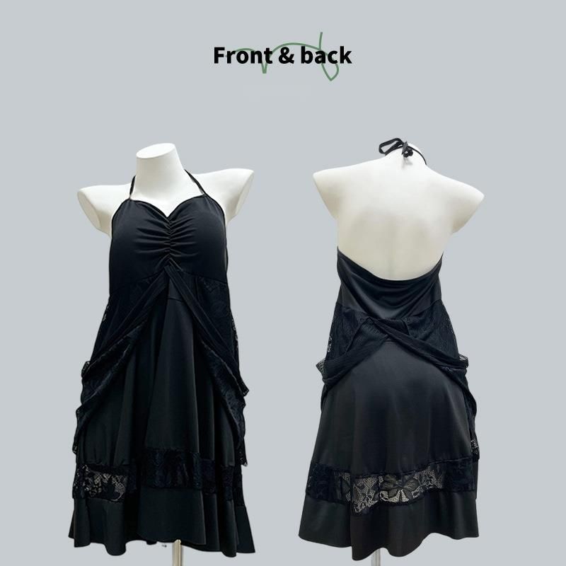 Plus Size For Women Loose Lace Sexy Slightly Chubby 100kg Hot Spring Two-Piece Skirt Style Tummy Control Slimming High_voghion.com