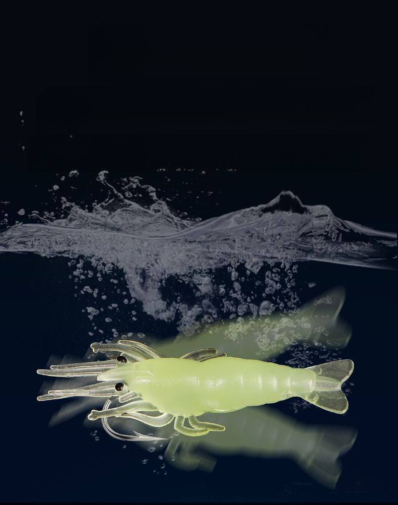Lure 4cm Small Luminous With Hook Shrimp Bass Perch Universal For Sea And Freshwater Fishing Soft Bait Simulation_voghion.com