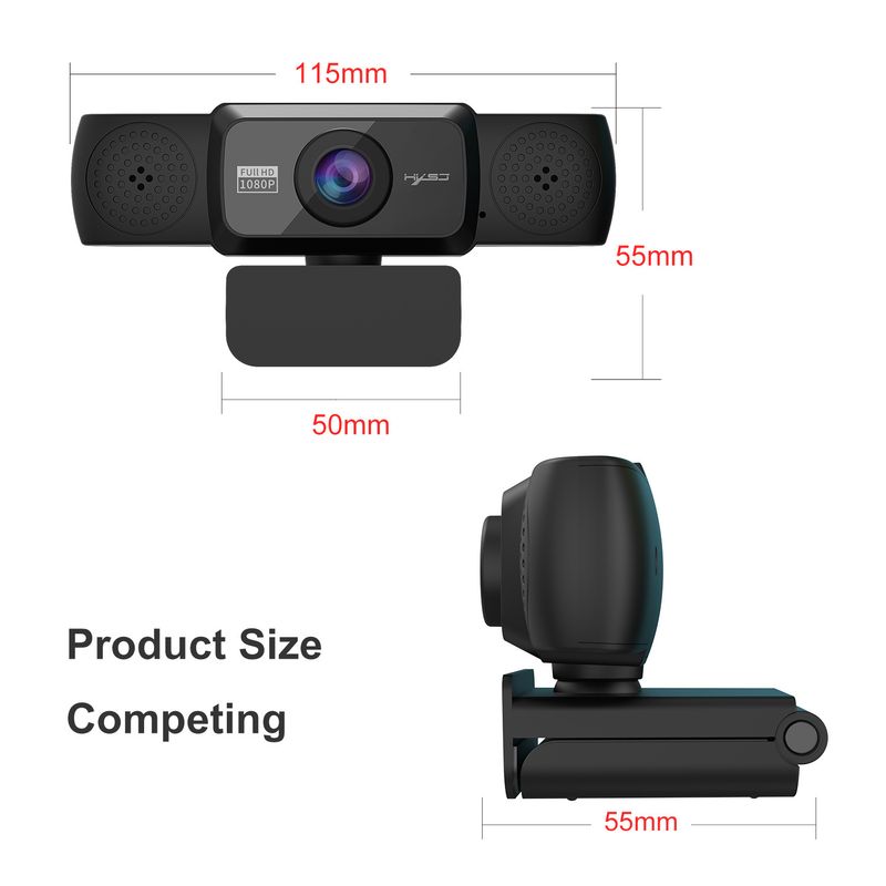 Nueva computadora S5 de alta definición 1080P con cámara de conferencia giratoria de 360 grados para transmisión en vivo de cursos en línea_voghion.com