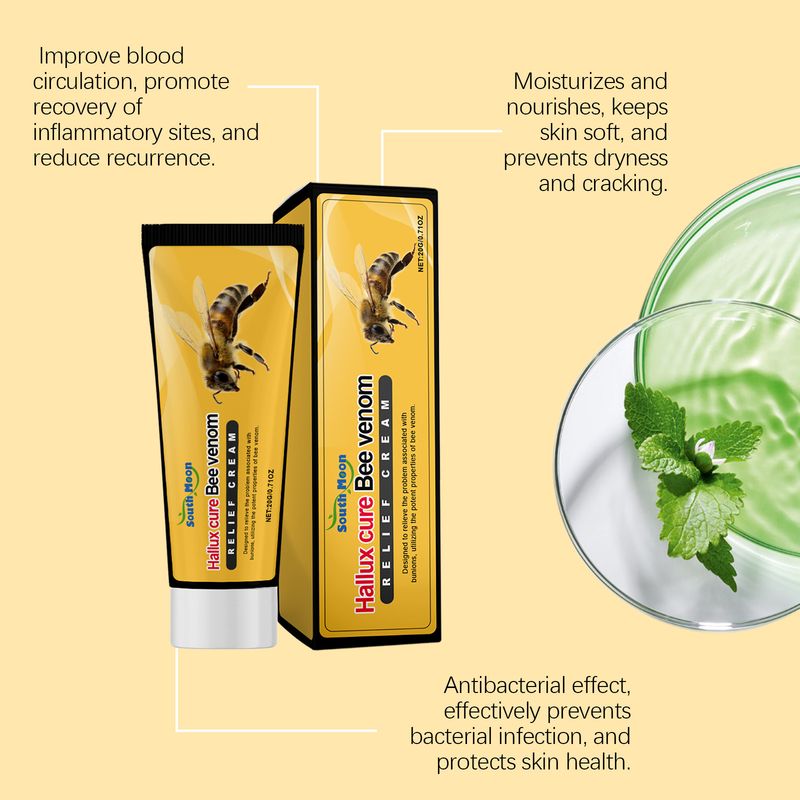 South Moon Bienengift zur täglichen Feuchtigkeitsversorgung und Reinigung der Füße, sanfte Kräuter-Fußpflegecreme_voghion.com