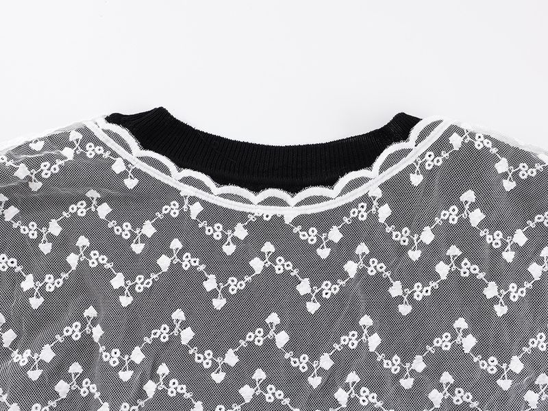 Women's Clothing Lyocell Tencel Lace Splicing Shawl Short Sleeved Sweater For Women In Summer Unique Design Niche Outerwear Top_voghion.com