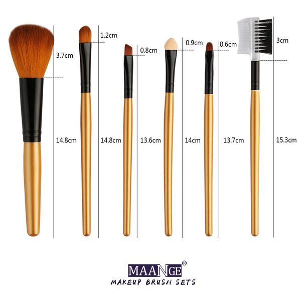 6 Stück/Set Make-up-Pinsel-Werkzeug-Set Kosmetikpuder Lidschatten Foundation Blush Blending Beauty Make-up-Pinsel Maquiagem_voghion.com