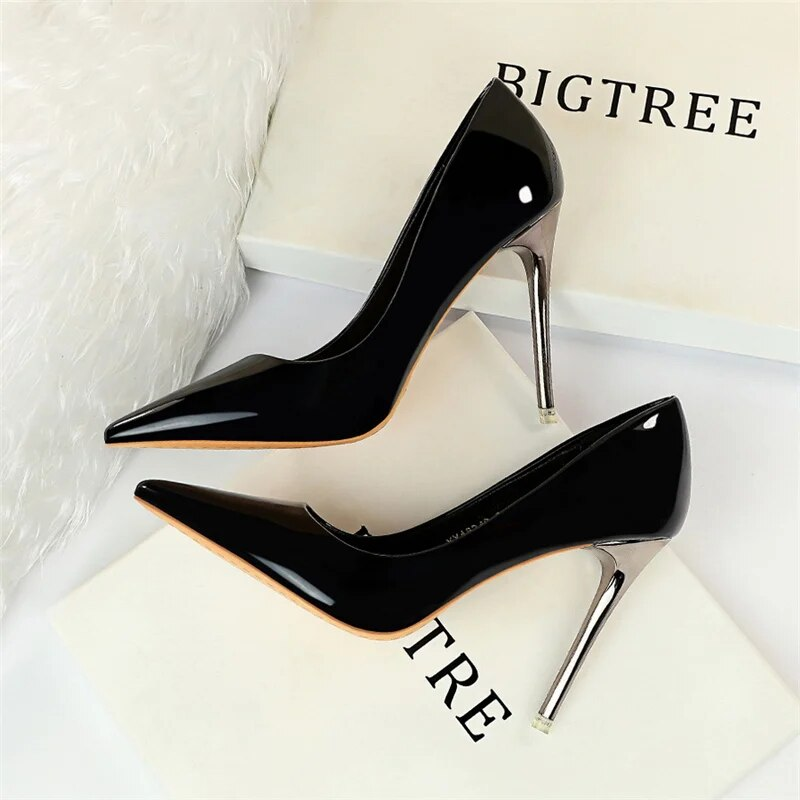 202 Femmes 10.5cm Talons Hauts Bleu Vert Escarpins De Saint-Valentin Brillant Stripper Stiletto Mariage Fétiche Chaussures Grande Taille_voghion.com