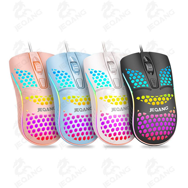 Jieqiang G-102 Honeycomb Lightweight Office Gaming PUBG Hollow Mouse_voghion.com