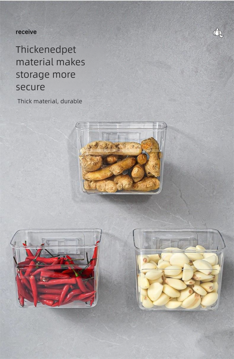 Zwiebel Küche Halter Korb Ingwer Knoblauch Lagerung Rack Wand-Montiert Lebensmittel Box Magie Werkzeug_voghion.com