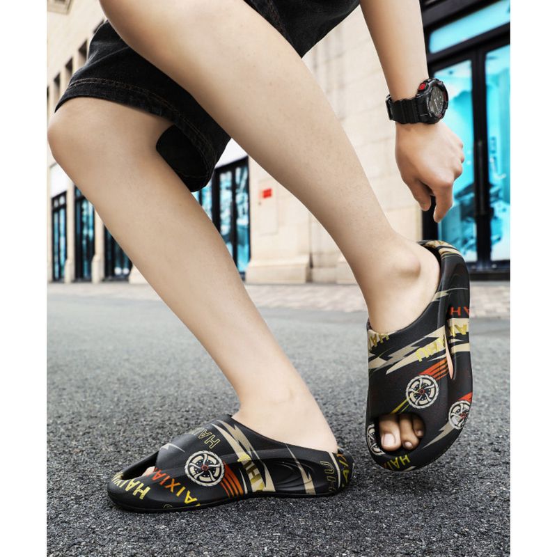 Slippers Men 2024 Four Seasons New EVA Flip-flops Thick Soles Step On Shit Feeling Sandals_voghion.com