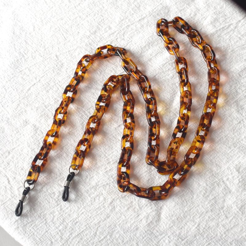 and Acrylic Anti-Slip Anti-Lost Hanging Chain Glasses Mask Rope Leopard Color_voghion.com