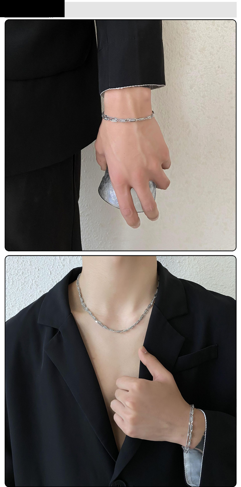 Simple And Versatile Double Layer Stacked Titanium Steel Bracelet For Women In Summer, Light , Ins, Men's Trendy Hip Hop_voghion.com