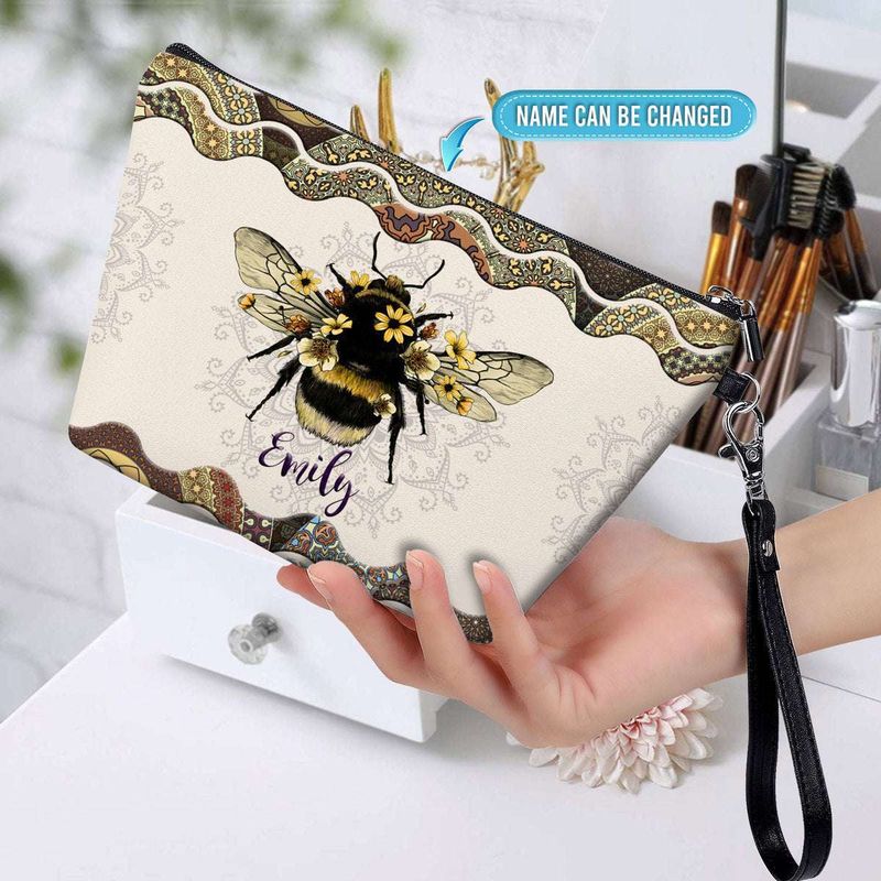 New Customizable Pattern PU Women's Cute Handheld Makeup Lightweight and Easy to Carry Storage Small Zipper Bag_voghion.com
