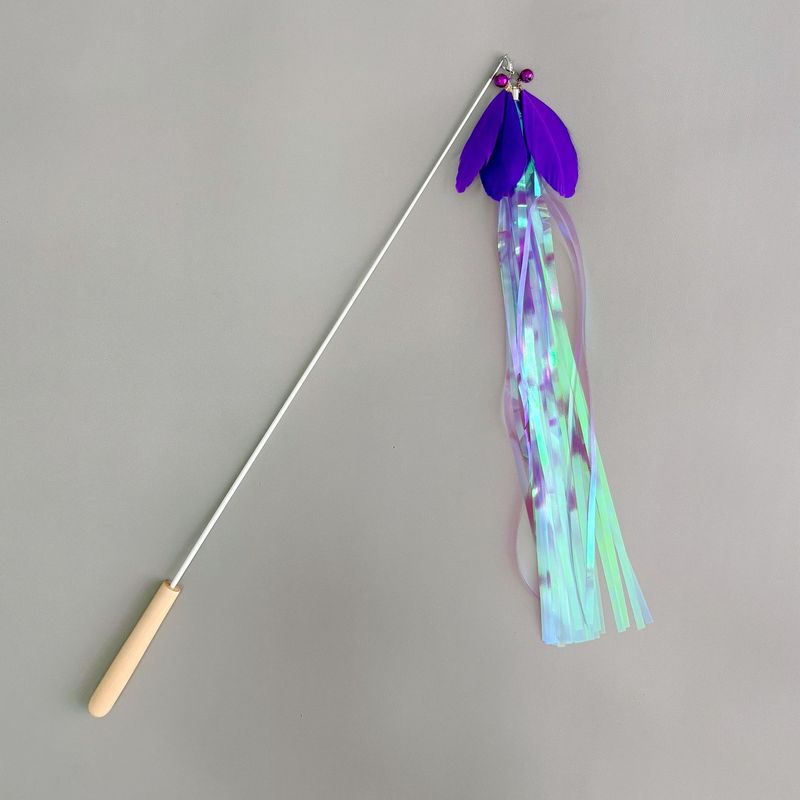 Extended Tassel Sequin Interactive Boredom Relief Self-Entertainment High-End Bell Feather Cat Teaser Wand_voghion.com