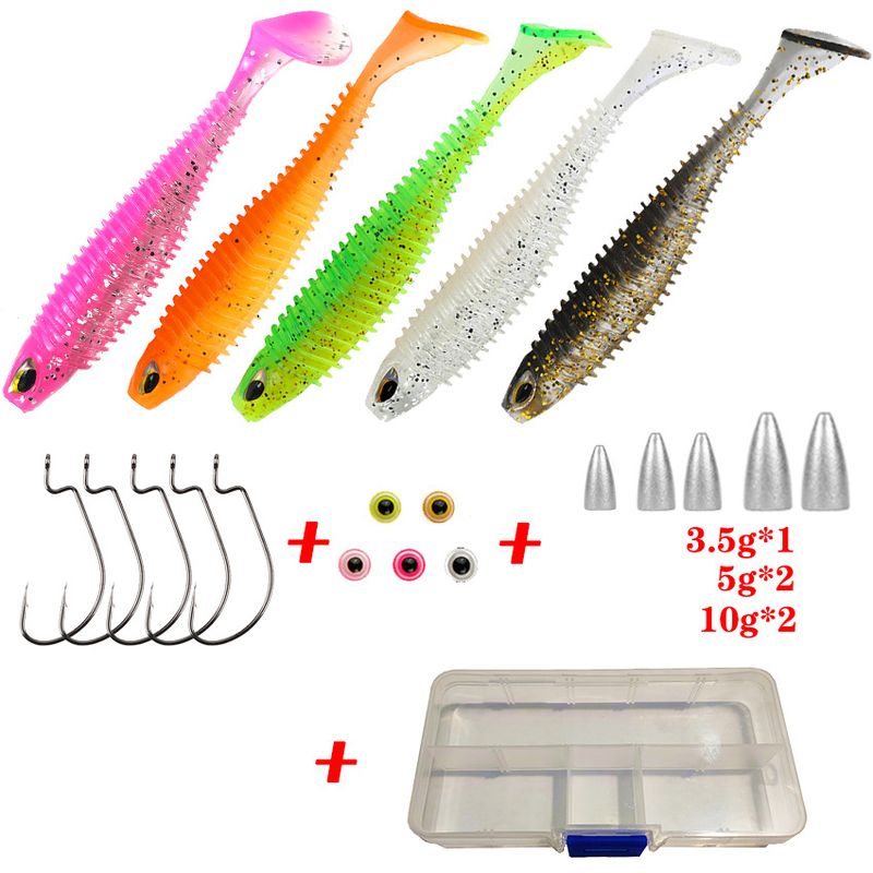 Fishing Lures Lure Soft Bait Set Texas Fishing Set Without Bottom Hanging Full Set_voghion.com