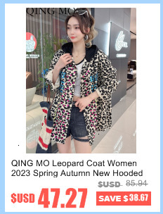 QING MO Damer Heavy Industry Paljetter Kappa Lös Mellanlängd Färg Diamanter Bead Splicing Mesh Denim Coat 2023 Höst_voghion.com