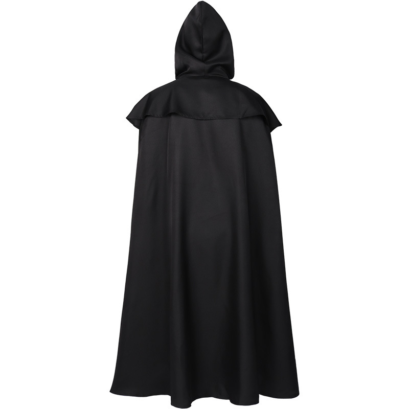 Impreza z okazji Halloween, średniowieczna, wielokolorowa peleryna, gotycka, długa męska peleryna z kapturem_voghion.com