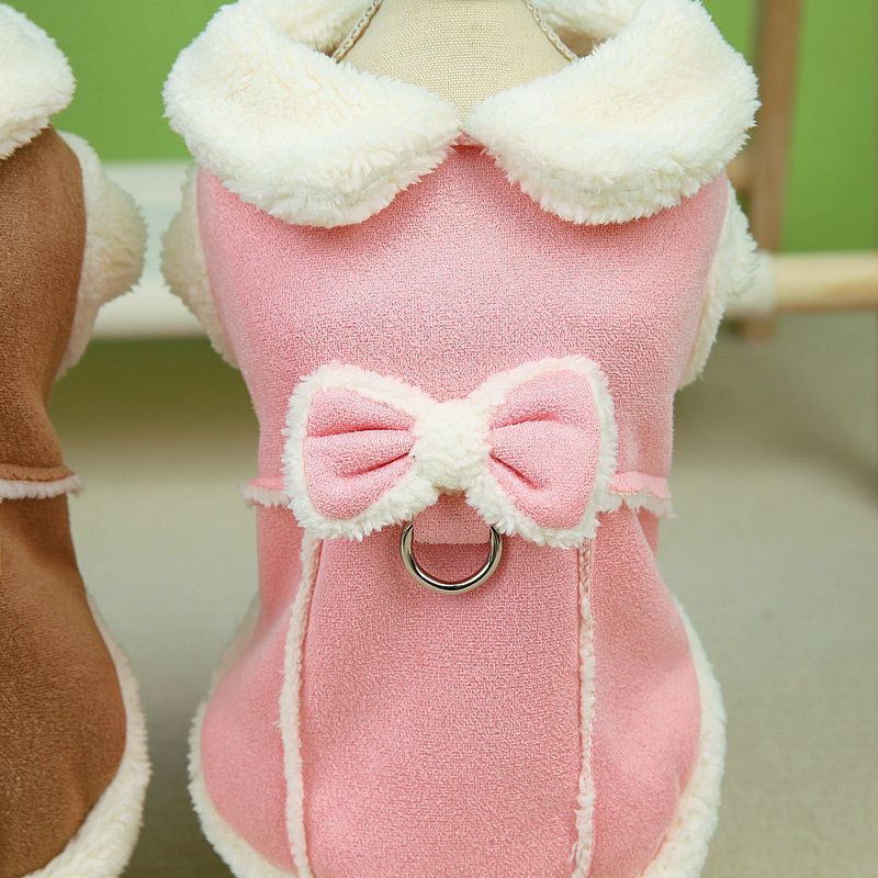 2023 puppykleding herfst en winter nieuwe huisdierkleding kattenkleding middelgrote en kleine hondenhuid hertentractie katoenen gevoerde kleding_voghion.com