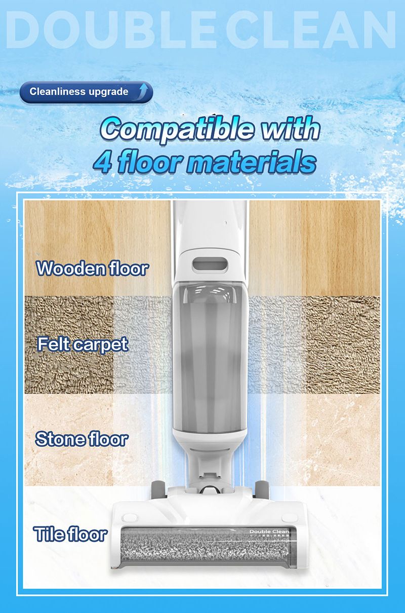 Intelligent All - In - One Household Floor Cleaner: Wet And Dry Vacuum, Electrolyzed Water Mopping And Sweeping With Drying Function_voghion.com