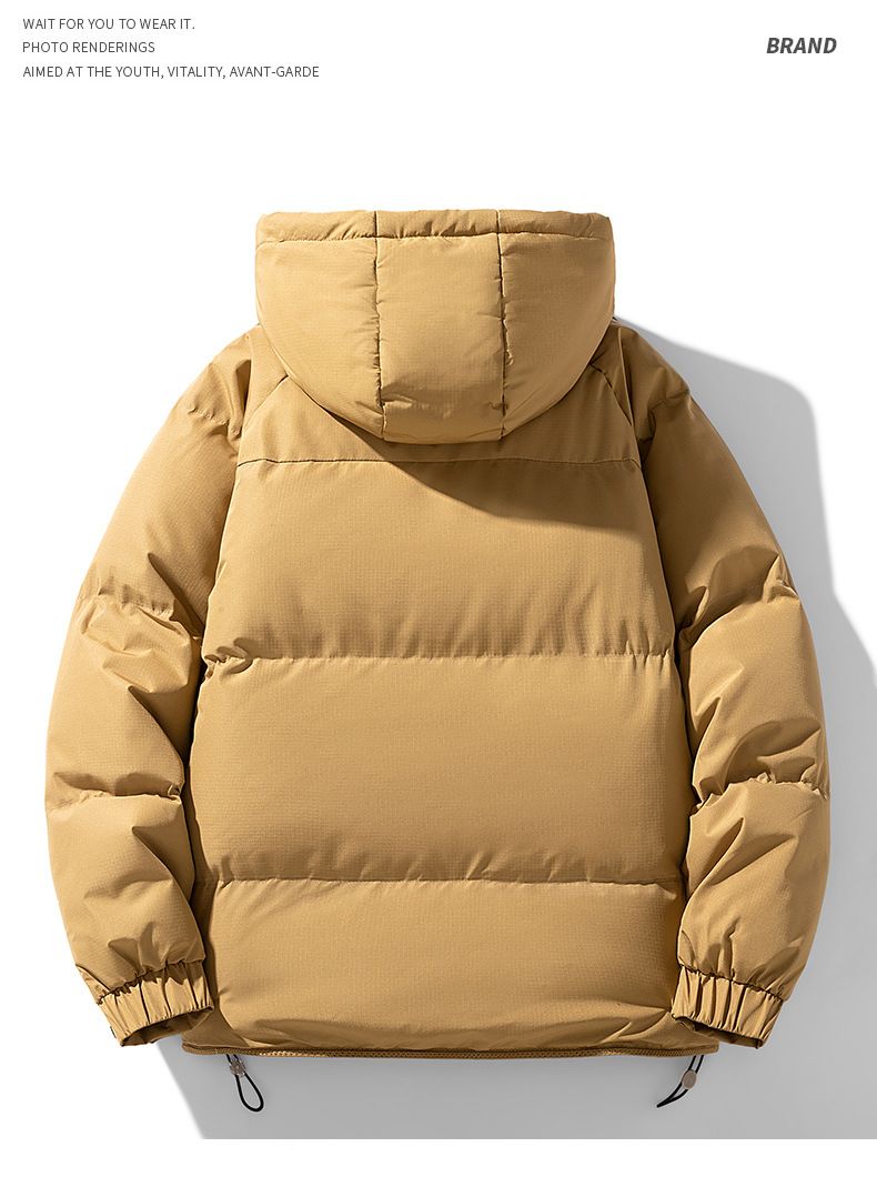 Men's Oversized Workwear Down Jacket - 900 Fill Power White Duck Feather, Plus Size Winter Coat For Big & Tall, Hooded_voghion.com