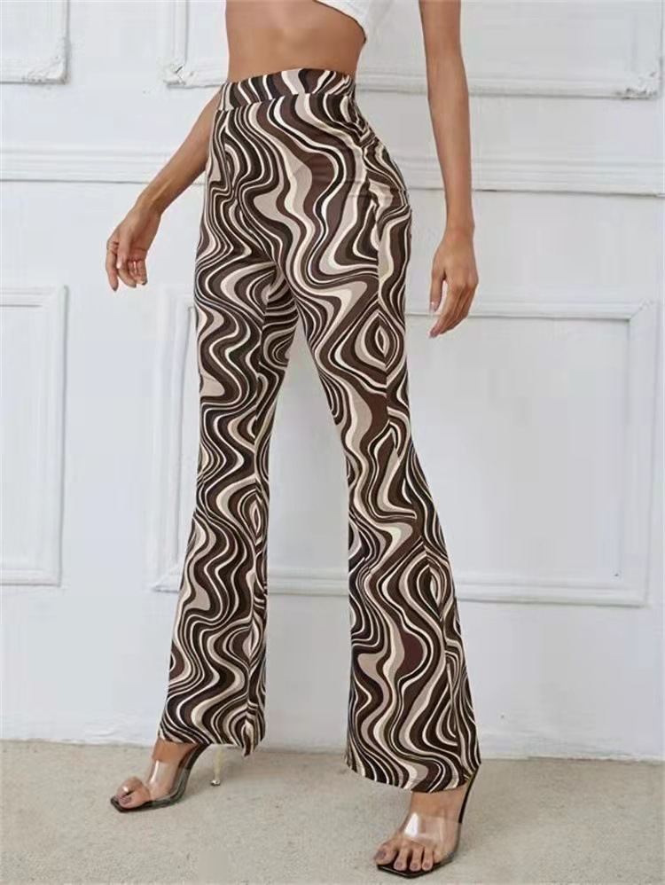 Women's water ripple yoga casual pants flared pants spring and summer_voghion.com