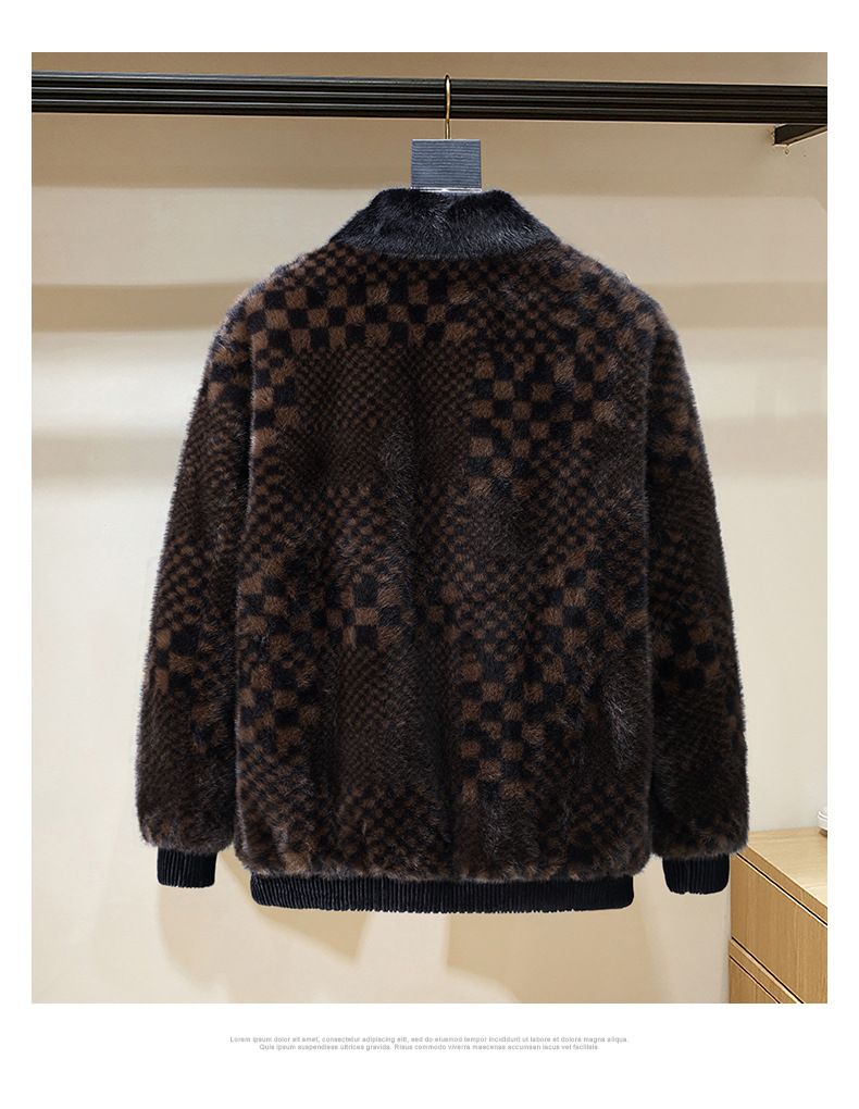 Cappotto invernale in pelliccia sintetica da uomo – Giacca retrò con cerniera e colletto a contrasto per uno stile casual ed elegante_voghion.com