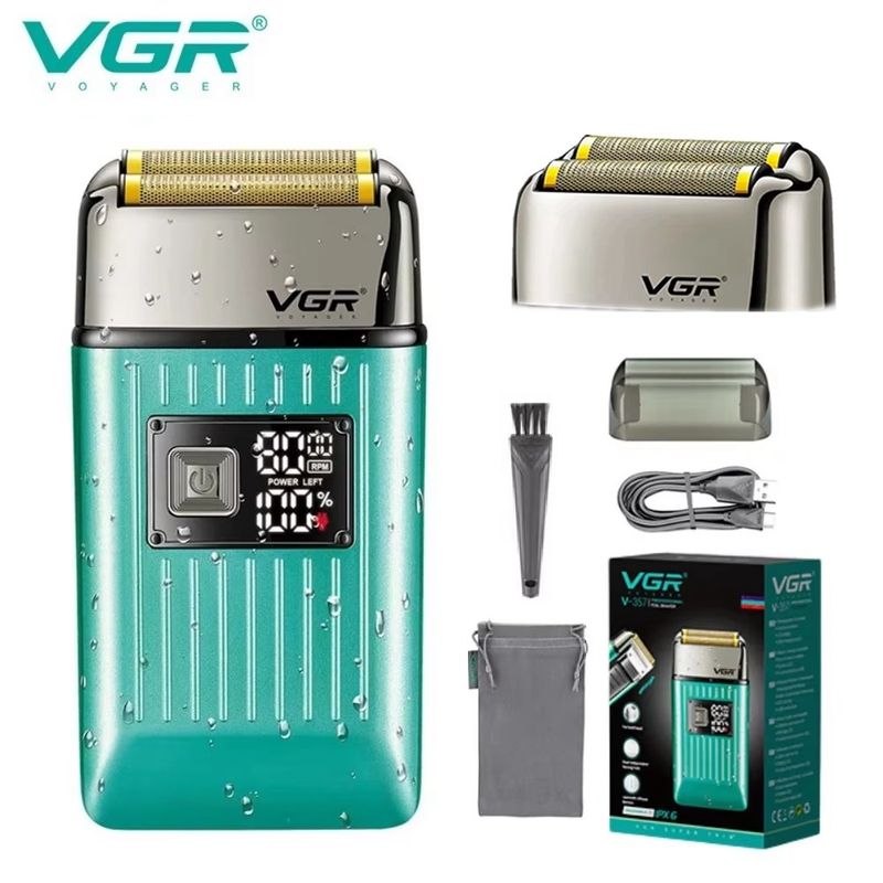 VGR Professionele Haar Elektrische Baardtrimmer Nat Droog Scheren hine Digitaal Display Scheerapparaat Voor Mannen V-357_voghion.com