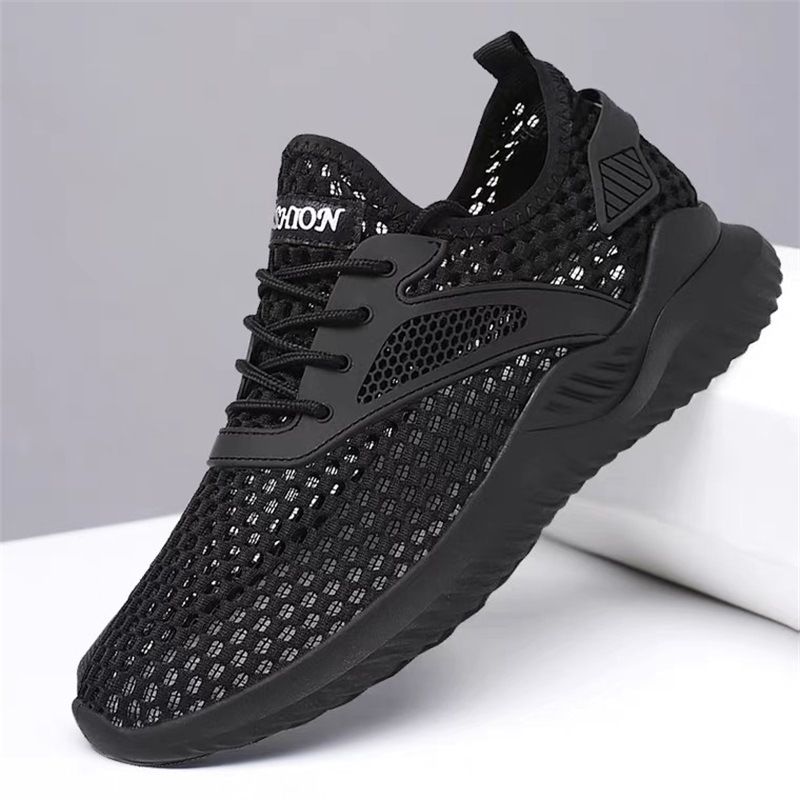 Atmungsaktive Sommersportschuhe in großer Größe, leichte Einzelschuhe für den Außenbereich, hohle Herrenschuhe_voghion.com