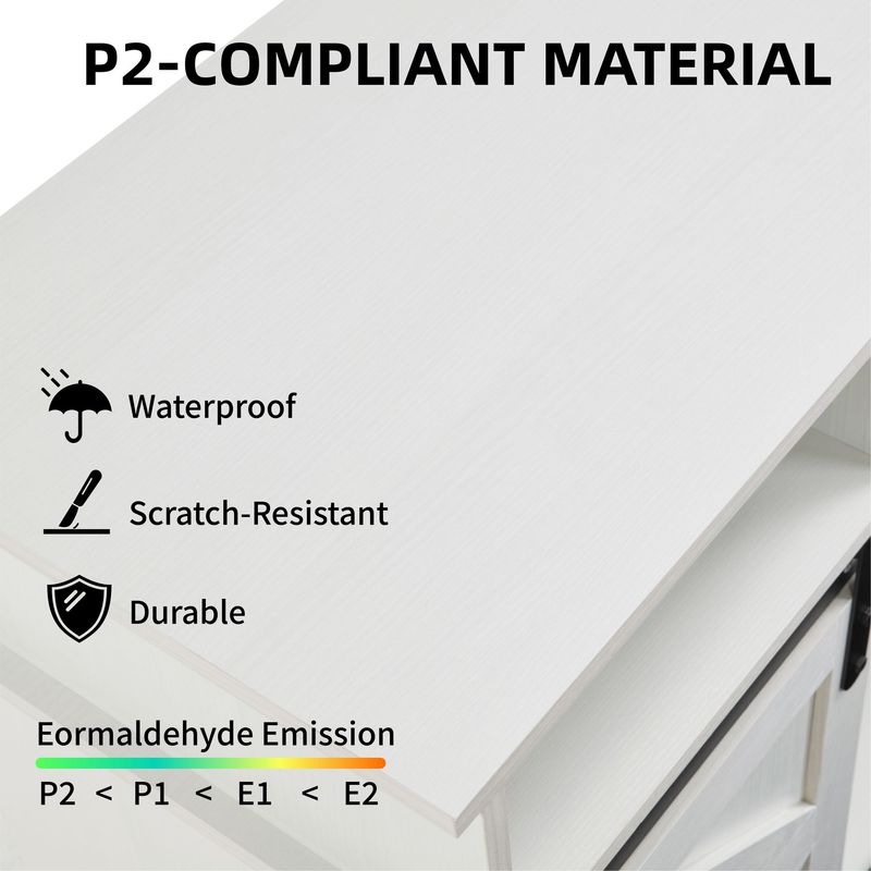 Modern Farmhouse TV Media Stand, Large Barn Inspired Home Entertainment Console, With 23" Fireplace Insert, For TV Up To 65'', With Open Shelves And Closed Cabinets, White_voghion.com