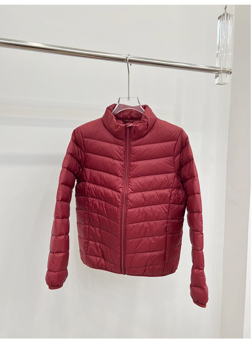 "Women's Lightweight Down Jacket – Slim Fit Stand Collar (86%-90% Duck Down) – Elegant & Versatile (S-3XL)"_voghion.com