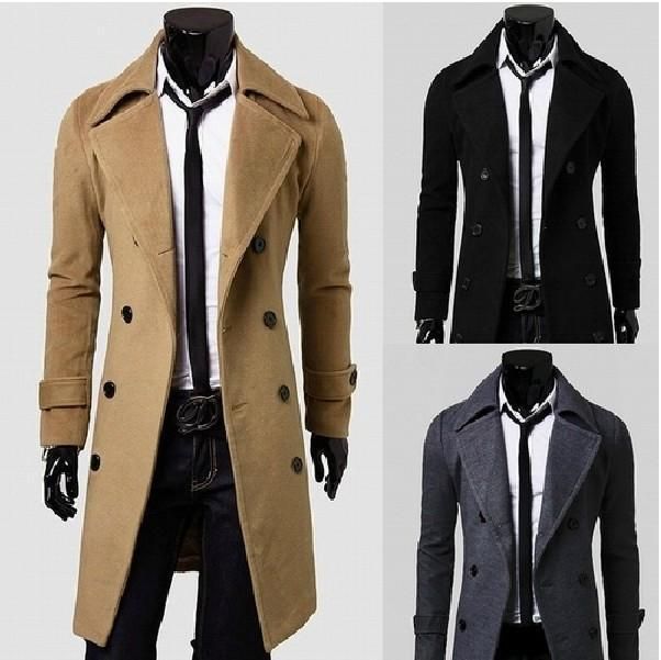 Abbigliamento uomo Cappotto lungo in tweed da uomo di tendenza oversize_voghion.com
