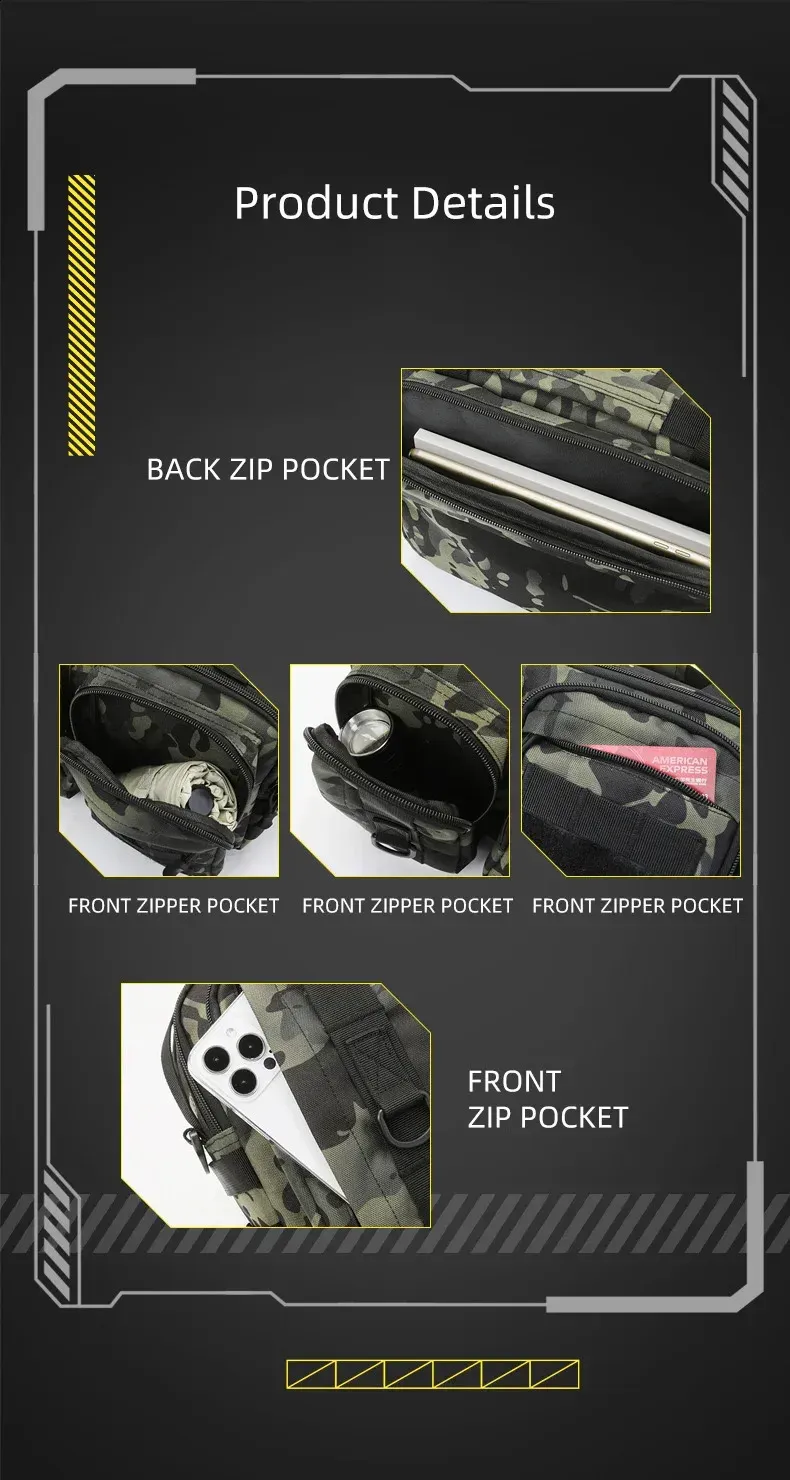 Borsa a tracolla tattica da escursionismo, da campeggio, da uomo, per escursionismo, arrampicata, pesca, tracolla, per esterni, weekend, Molle 250321l_voghion.com