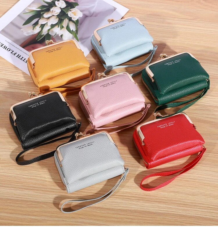 PU Women's Wallet Coin Wallet Brand Designer Women's Leather Wallet Mini Women's Wallet Coin Pocket_voghion.com