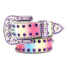 Waterdiamanten riem, universeel legeringskruis voor mannen en vrouwen, ingelegd met klinknagels, gepersonaliseerde hiphop, niche en internet_voghion.com