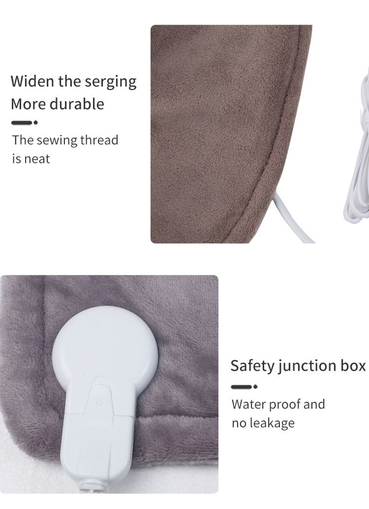 Fascia riscaldante intelligente per le spalle – Coperta in flanella a riscaldamento rapido per alleviare il dolore al collo e alla schiena (45×50 cm, 75 W, 3 timer e 10 impostazioni di temperatura)_voghion.com