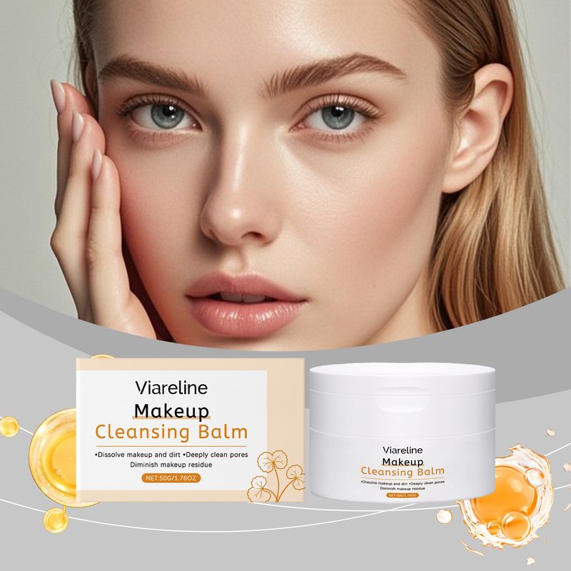 Viareline Centella Asiatica Tiefenreinigung Sanfte Inhaltsstoffe Feuchtigkeitsspendender Make-up-Entferner-Balsam ohne Straffung_voghion.com