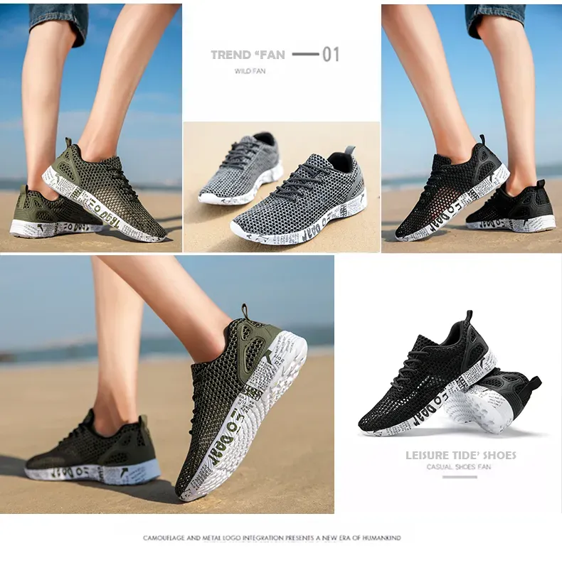 Aqua Breathable Trekking Beach Hot Quick Drying Outdoor Fishing Wading Shoes Water Sneakers Men Lace Up_voghion.com
