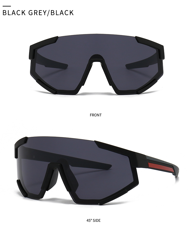 ramă ochelari de soare retro dintr-o singură piesă farmec modern lentilă închisă la modă fotografie stradală_voghion.com