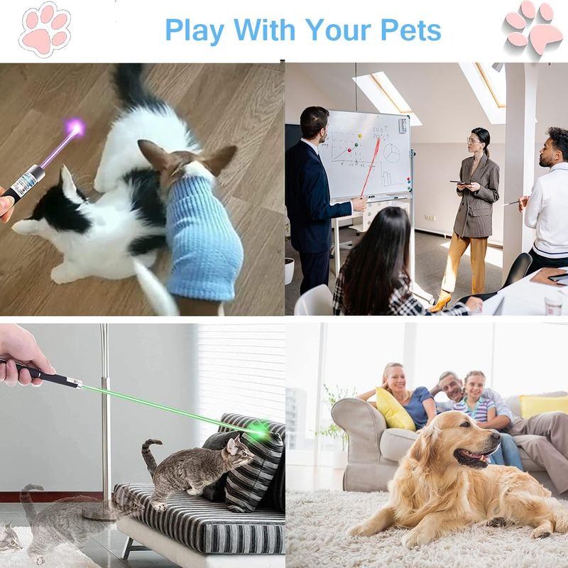 Red Green Violet Pointer For Cats (3 Pack), Pet Light Toys For Kittens And Dogs, Indoor Training And Chaser Toys For Cats._voghion.com