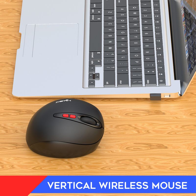 T31 2.4G trådløs genopladelig vertikal mus med 7 taster og ergonomisk design_voghion.com