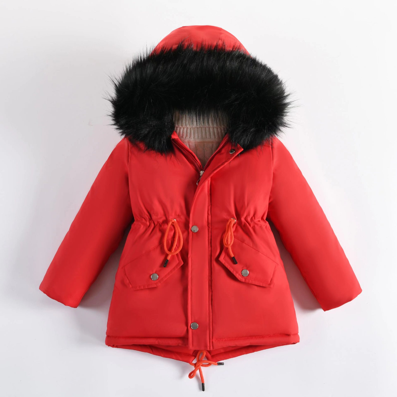 Kinderbekleidung Mädchen-Wintermantel mit wolleverdicktem Mädchen-Steppmantel zur Überwindung geschickt_voghion.com