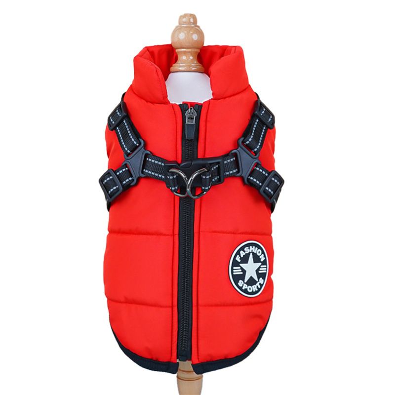 Giacca per cani di grossa taglia con imbracatura, vestiti caldi invernali per cani, per Labrador, impermeabile, cappotto per cani di grossa taglia, chihuahua, bulldog francese_voghion.com