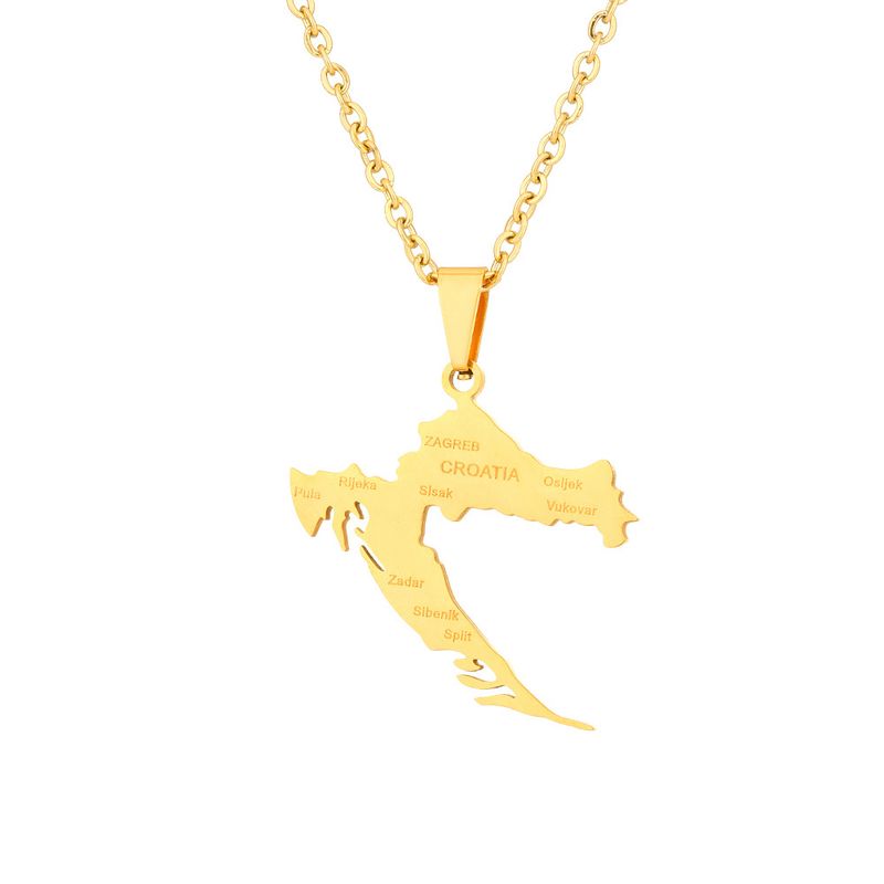 Collana con ciondolo con mappa e nome della città in acciaio inossidabile, per uomo e donna, stile etnico, catena per maglioni_voghion.com