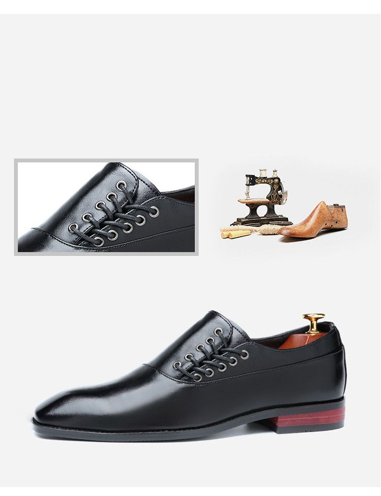 Herren Business Kleid Lederschuhe Englisch spitze Derby Schuhe lässig Schnürschuhe Herrenschuhe_voghion.com