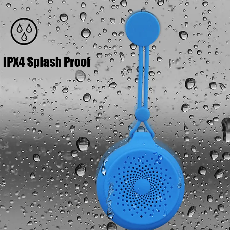 Enceintes de douche Bluetooth universelles sans fil, étanches, rechargeables par USB, avec cordon et ventouse, pour salle de bain et sport_voghion.com