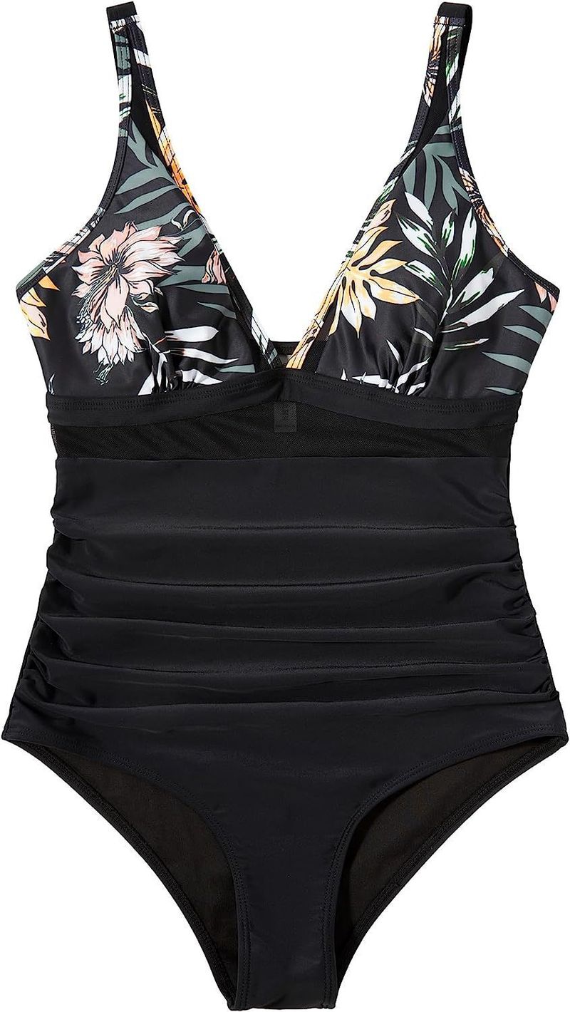 Maillot de bain une pièce taille haute pour femme, moulant, sexy et ajouré, avec points chauds_voghion.com