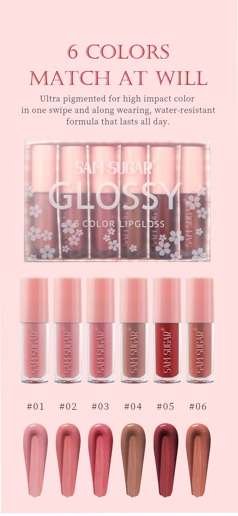 6 farben Lip Gloss Set Box Matte Samt Textur Langlebig_voghion.com